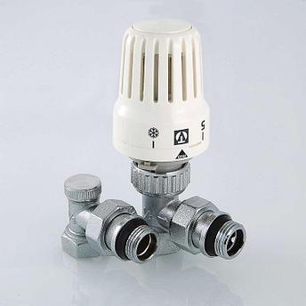 Комплект радиаторный термостатический угловой 3/4", фото 2