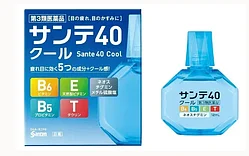 Капли глазные, витаминизированные, охлаждающие, 40 Cool SANTEN ИС4 (12 мл)