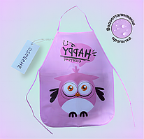 Детский фартук для творчества водоотталкивающий матовый OZGESHE сова розовый