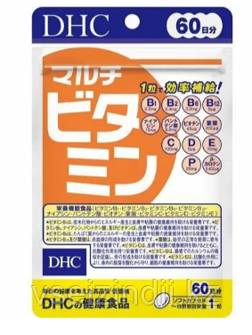 Мультивитамины DHC, 60 дней, Витамины А, В1, В2, В3, В5, В6, В7, В9, В12, С, Д, Е, Р, фото 1