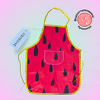 Детский фартук для творчества с передними карманами OZGESHE косточками арбуза красный