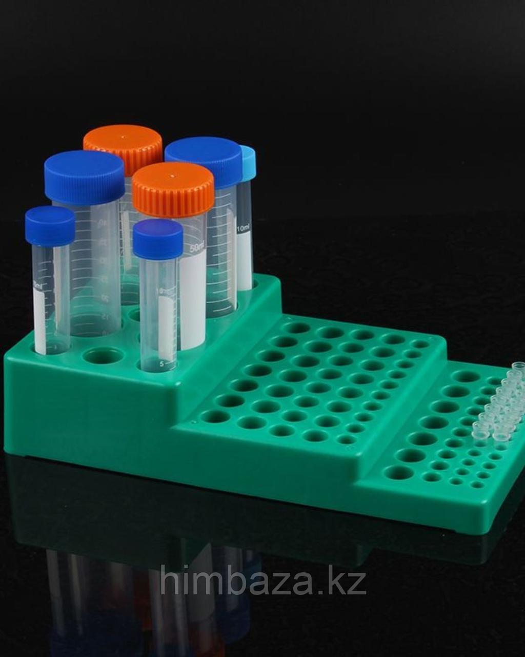 Штатив лабораторный универсальный, ступенчатый, с отверстиями разных диаметров (зеленый), фото 1