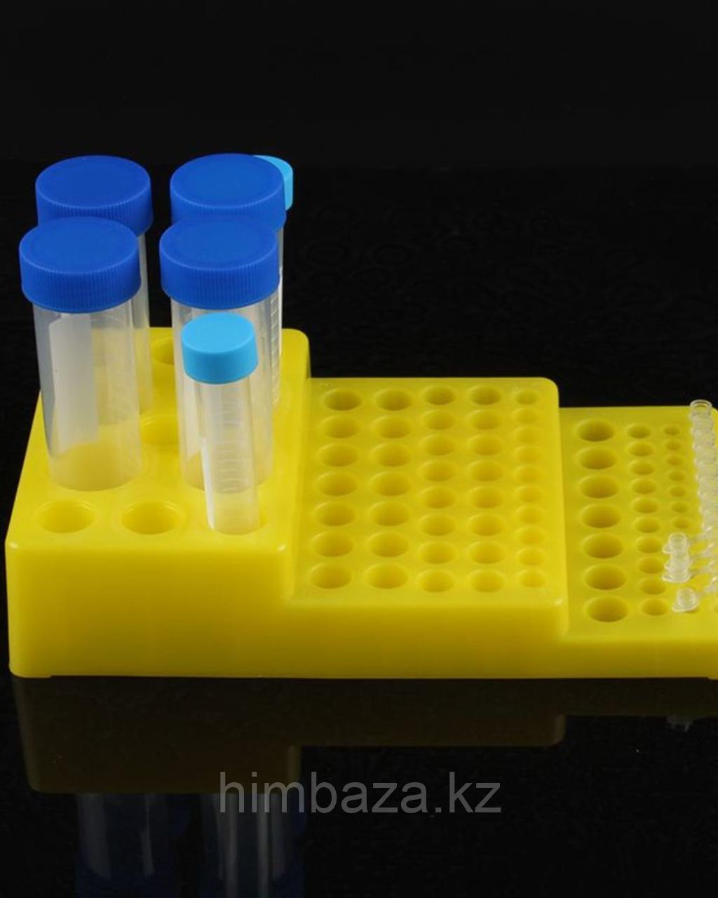 Штатив лабораторный универсальный, ступенчатый, с отверстиями разных диаметров (желтый), фото 1