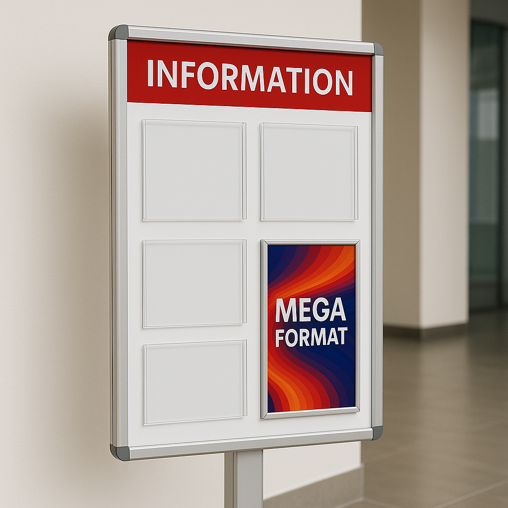 Информационные стенды в Уральске — изготовление под заказ | MegaFormat