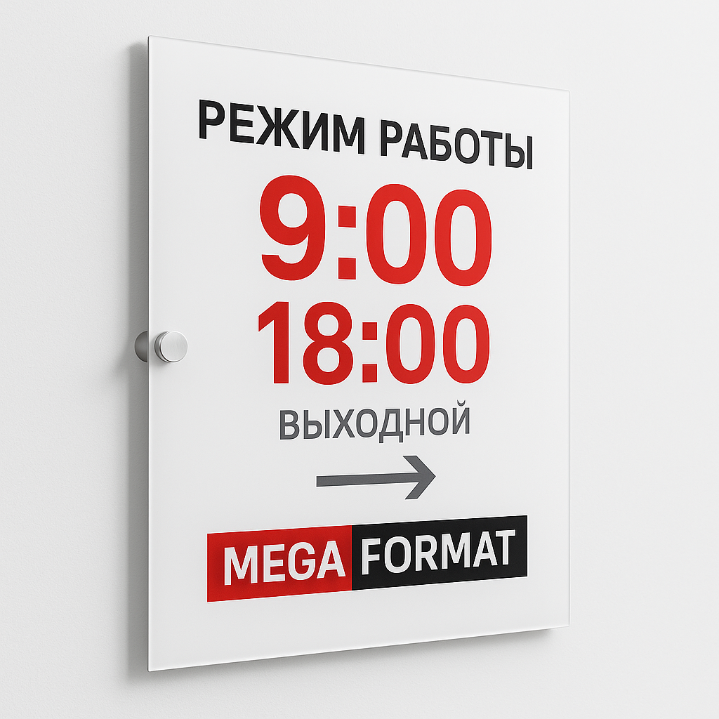 Таблички и навигация в Уральске — изготовление и дизайн под заказ | MegaFormat