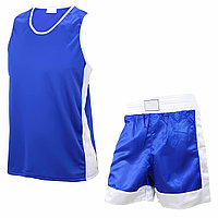 Боксерская форма "KGS Group & Co", размер L, бело-синяя