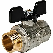 Кран шар. (ручка бабочка) вн.-нар. DN15