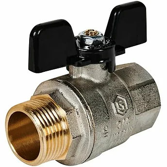 Кран шар. (ручка бабочка) вн.-вн. DN15, фото 2