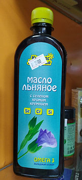 Льняное масло  с селеном, хромом, кремнием, 500 мл.