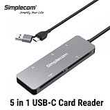 Кардридер HOCO 2-в-1 USB A + Type-C 2.0 - серый, фото 2