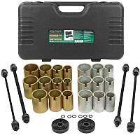 ROCKFORCE Набор для замены сайлентблоков, втулок и подшипников универсальный 26 предметов (М10, М12, М14, М16+