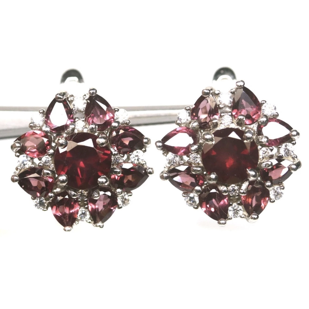 Серьги с натуральным Гранатами, фото 1