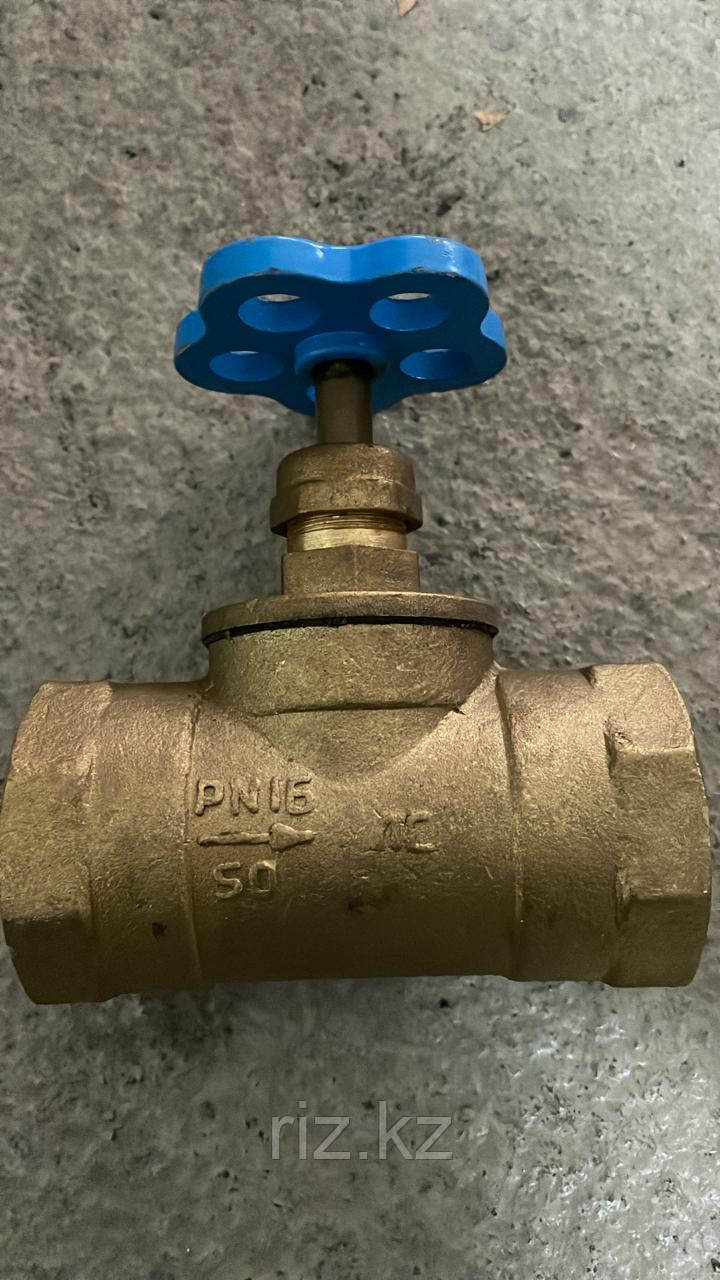 Вентильный кран латунный DN50 , PN16, фото 1