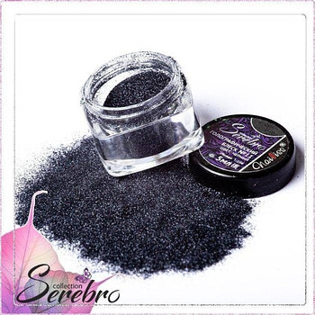 Голографический блеск черный Serebro №011, 5мл