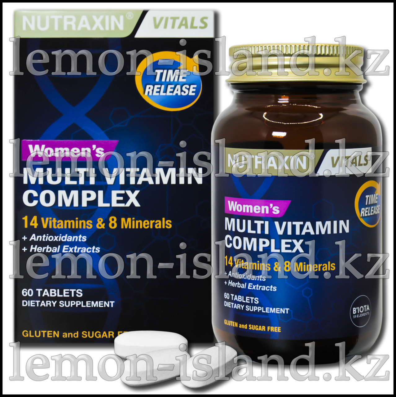 Мультивитаминный-мультиминеральный комплекс для женщин от Nutraxin (Турция), 60 табл., фото 1