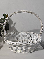 Корзина плетеная из лозы 37*27 см Коричневая