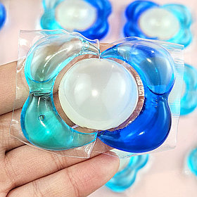 Большие капсулы для стирки, 3 в 1, с 8-кратным очищающим эффектом 10 шт.