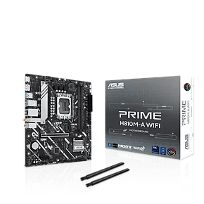 Материнская плата ASUS PRIME H810M-A WIFI, LGA1851 H810 2xDDR5 4xSATA 2xM.2 HDMI DP USB-C mATX, фото 1