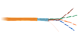 Кабель F/UTP 4 пары, Кат.5e, медный, LSZH, 305м EC-UF004-5E-LSZH-OR