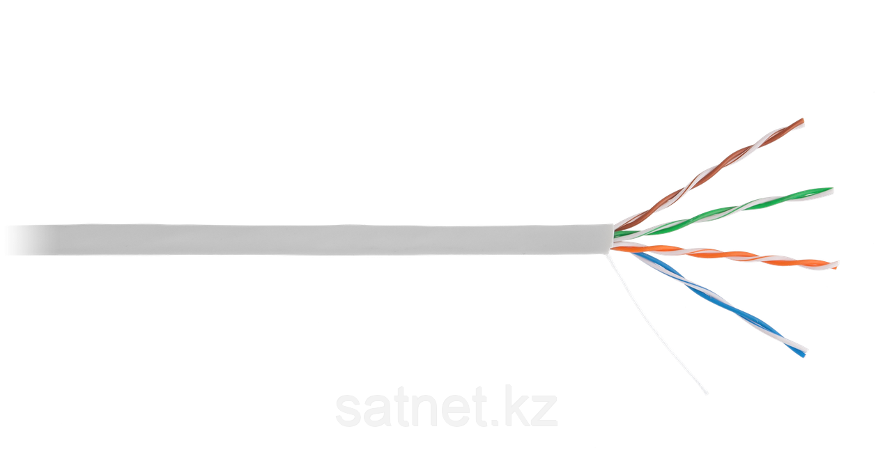 Кабель U/UTP 4 пары, Кат.5e, одножильный, медный, внутренний, PVC, серый, 305м EC-UU004-5E-PVC-GY, фото 1