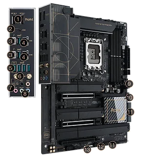 Материнская плата ASUS PROART Z790-CREATOR WIFI, LGA1700 4xDDR5 8xSATA3 RAID 4xM.2 HDMI DP TB ATX, фото 2