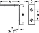 Уголок-крепление стальной 40x40x15mm, фото 3
