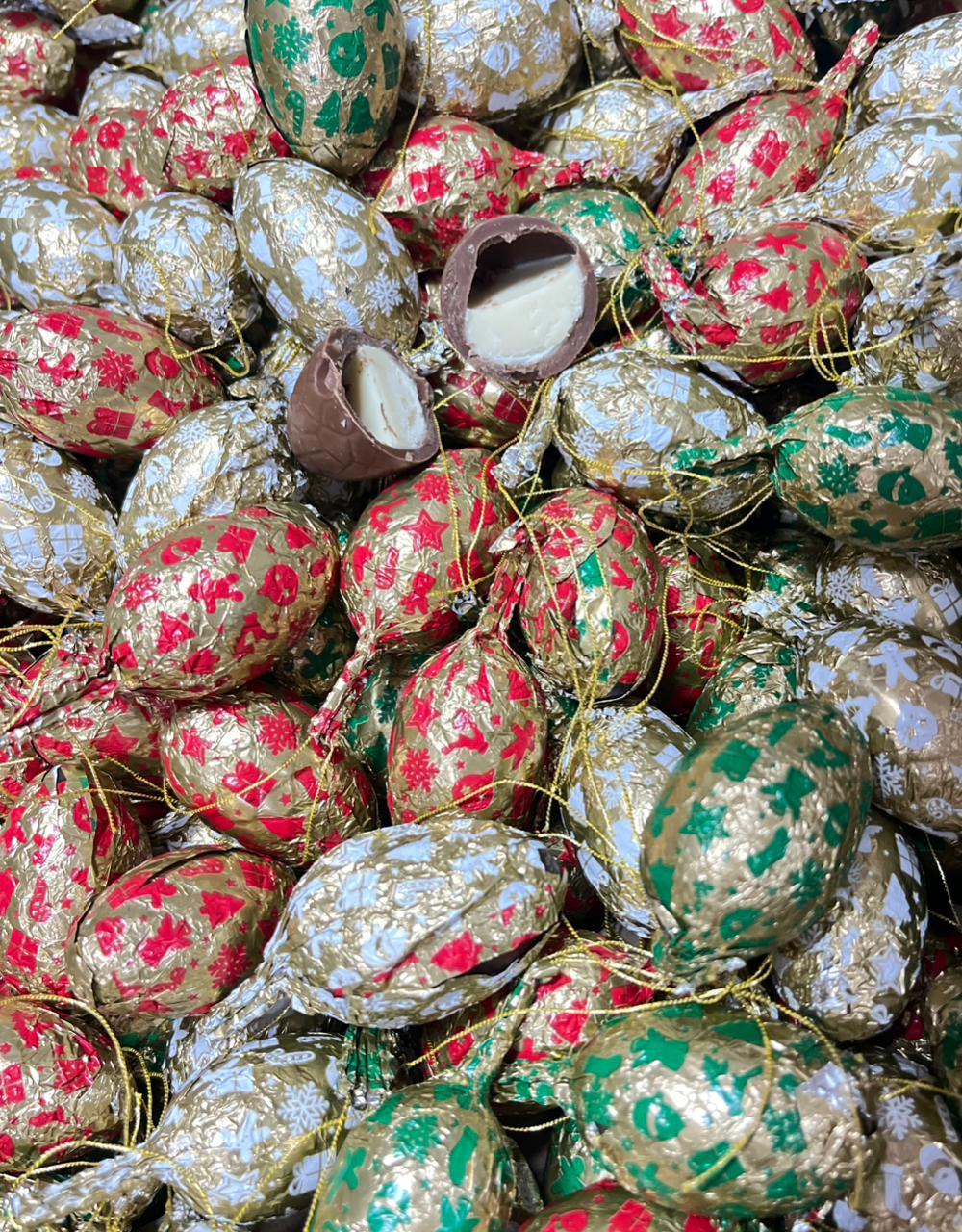 Шоколадные конфеты с начинкой ШИШКИ РАЗНОЦВЕТНЫЕ НОВОГОДНИЕ (на ёлку) 1кг