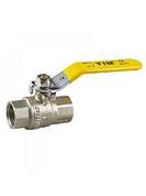 Кран шаровой ГАЗОВЫЙ латунь никель Ду 25 (1") "ВР/ВР" рычаг TIM (8/32)