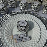 Бонбоньерка "Круг серебристый"