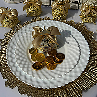 Бонбоньерка "Круг золотистый"