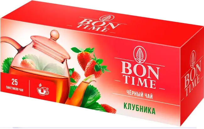 Чай черный «Клубника», 25 пакетиков «Bontime», 37,5 г