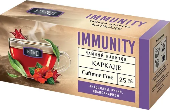 Чайный напиток Immunity каркаде, 25 пакетиков «ETRE», 37,5 г