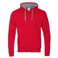 Толстовка мужская Stan с капюшоном на молнии с начесом, красный