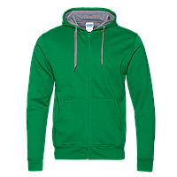 Толстовка мужская Stan с капюшоном на молнии с начесом, зеленый
