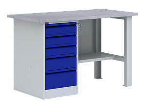 Верстак ВП-3Т/1.2 металлический однотумбовый с драйвером