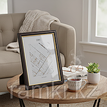 Коричневая рамка А4 с золотым кантом, фото 5