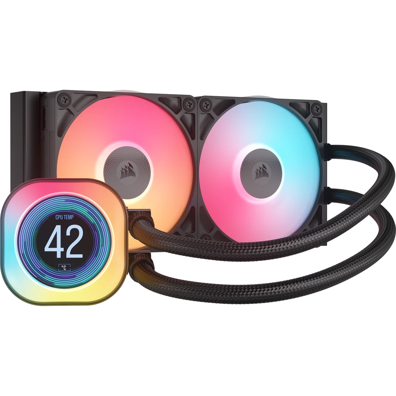 Система охлаждения Corsair iCUE LINK TITAN 240 RX LCD, 240mm (CW-9061022-WW), фото 1