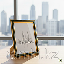 А4 Фоторамка зеленая с золотом, фото 3