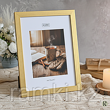 Рамка А4 золотистая с текстурой, фото 5