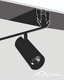 Трек светильник 20 Вт, чёрный, 6500 К