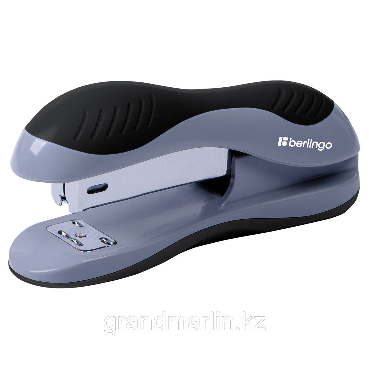 Степлер №24/6, 26/6 Berlingo "Office Soft" до 25л., пластиковый корпус, черный, фото 1