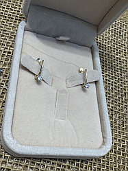 Серьги с фианитом ( пр. Абая 141 )