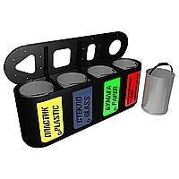 Урна для раздельного сбора мусора Город 4 секции (4х21л)