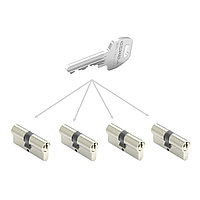 Цилиндр для замка с одинаковым секретом Гардиан 36+36=72 мм 5 ключей мастер-система