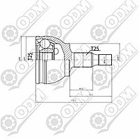 ШРУСы(граната) | Mercedes | A/B-class W245, W169 B180CDi 2005-2011 наружный правый и левый