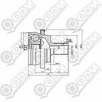 ШРУСы(граната) | Mercedes | E-class W211 C-class W203 4matic 2002-2010 наружный правый и левый