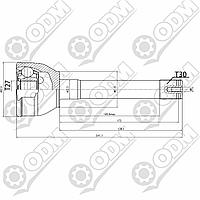 ШРУСы(граната) | Toyota | Land cruiser Prado KZJ78 1994-1999 наружный правый и левый