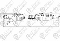 Привод в сборе | Nissan | Qashqai J10E 2WD 2006-2013 передний правый