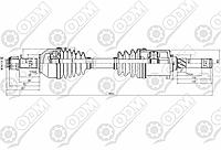 Привод в сборе | Nissan | Qashqai J10E 4WD 2006-2013 передний левый