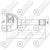 ШРУСы(граната) | Nissan | Patrol IV Y61 1997-2007 наружный правый и левый